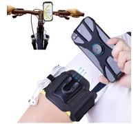 Support de téléphone sport, rotatif à 360 degrés, poignée en silicone élastique pour téléphones de 4 à 6,5 pouces, matériaux respirants et