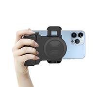 Support de téléphone stabilisateur avec poignée sans fil rotatif à 360 °, déclencheur à distance amovible, trou de vis de 1 4" pour téléphones Android compatibles Vlog Selfie