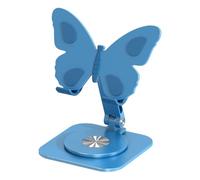 Support de téléphone - Support de bureau papillon pour usage domestique, support rotatif à 360° avec d'aluminium, accessoire , station d'accueil pliable pour chambre à coucher, voyage