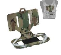 Support de téléphone Tactique, Plaque de Gilet de Poitrine Universel Molle avec Panneau de Navigation Pliable pour téléphone Portable, Compatible avec écrans de 11,9 cm à 17 cm (Camo)
