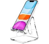 Support de téléphone transparent en acrylique, polyvalent, design ingénieux, durable et antidérapant, stable et antidérapant, idéal pour la