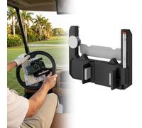 Support de téléphone universel pour chariot de golf pour volant, support de smartphone rabattable avec fente pour carte de score, pince rapide à une main pour golfeurs, accessoires de chariot durables