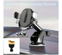 Support de téléphone universel pour tableau de bord de voiture, fabriqué en PVC avec un tampon adhésif en gel, support de téléphone à ventouse pour véhicules, livré avec 1 pièce de brosse de nettoyage
