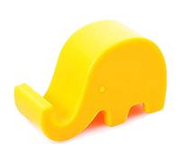 Support de téléphone universel pour téléphone portable adorable multi-usages, mini éléphant, support de téléphone portable paresseux pour tous les smartphones, 1 pièce, design durable jaune