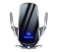 Support de Téléphone Voiture - TD® - Chargeur Sans Fil Bluetooth - Rotatif - Argent - Grille Aération