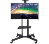 Support de télévision Portable, Chariot de Support de télévision Mobile pour 37-60 Pouces avec Support de Roue, Support de Base de télévision réglable en Hauteur, Support de Table de télévision
