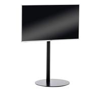 Support de télévison avec plateforme ronde ou carrée , rond/Noir-mat