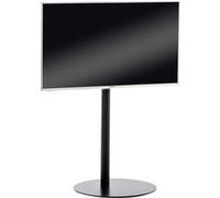 Support de télévison avec plateforme ronde ou carrée , rond/Noir-mat Noir G