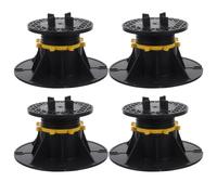 Support de Terrasse Réglable en Plastique Noir, Hauteur 70-110 MM | Réglage Fin Hauteur, Drainage, pour Dalles Pavées et Lames Bois, Piscines et Balcons