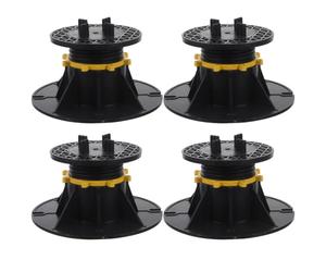 Support de Terrasse Réglable en Plastique Noir, Hauteur 70-110 MM | Réglage Fin Hauteur, Drainage, pour Dalles Pavées et Lames Bois, Piscines et Balcons