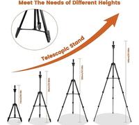 Support De Tête De Mannequin Pour Perruque,Trépied En Métal,Support Réglable Pour Tête De Mannequin,Tête D'entraînement,Toile,Nuit