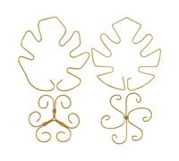 Support de tige de , piquets décoratifs en forme de feuille de Monstera, supports métalliques réutilisables, accessoires de présentation robustes, ensemble de supports de pour jardin