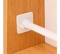 Support de Tige de Rideau Adhésif Sans Forage Réglable pour Salle de Bain Cuisine Chambre Appartement Hôtel, Installation Facile sans Perçage, Suitable for Plusieurs Types de Tringles