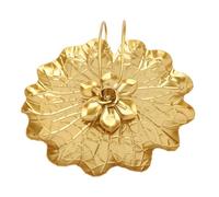 Support de Tissu en métal de Luxe Nordique Style Whited Fir Tissue Rack 4231K 02 Roule de Papier Round avec Une Tige de contrepoids adaptée aux Barres de la Maison Lotus Leaf (Or)
