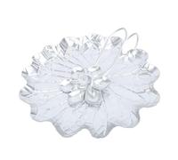 Support de Tissu en métal de Luxe Nordique Style Whited Fir Tissue Rack 4231K 02 Roule de Papier Round avec Une Tige de contrepoids adaptée aux Barres de la Maison Lotus Leaf (Argent)