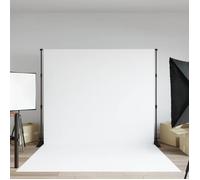 vidaXL Support de toile de fond 254x243 cm acier réglable portable noir