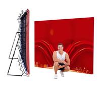 Support de Toile de Fond Portable pour photomaton, Toile de Fond tendue Robuste, présentoirs Pop-up, Structure Pliable, Support de bannière pour Salon Professionnel (2,3 m x 1,55 m)