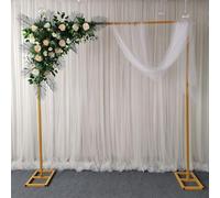 Support de toile de fond pour mariages et fêtes - Cadre carré en métal robuste pour cérémonie, photomaton et décorations de ballons - Kit complet de 3 m x 6 m