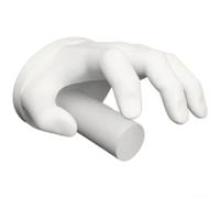 Support de toilettes monté de style gothique en 3D en forme de griffe robuste pour décoration de salle de bain, 15,8 x 15,8 cm (blanc)
