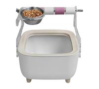 Support de toilettes pour oiseaux - Support de train de toilettes pour oiseaux avec tasse d'alimentation | Outil d'apprentissage de la propreté pour oiseaux | Support d'escalade pour perruche de