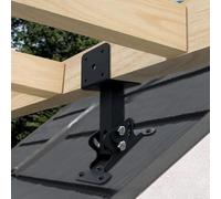 Support de toit avec selle réglable pour support de pergola, construction en fer robuste avec rotation et angle de 180 degrés pour la stabilité de la terrasse (1 pièce)
