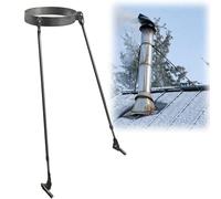 support de toit pour cheminée Support en acier inoxydable pour tuyau de poêle, Supports de cheminée résistants au vent et aux températures élevées avec pieds(Dia 375mm (14.8in))