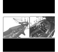 Support de top case GIVI 257FZ Monorack pour moto Honda 800 VFR 1998 à 2001