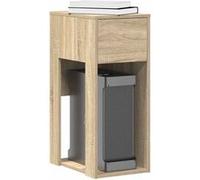 Support de tour d’ordinateur vidaXL avec tiroir Chêne sonoma 30x44x74 cm 858733 Marron G