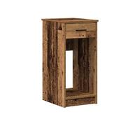 vidaXL Support de tour d'ordinateur avec tiroir vieux bois 35x45x77 cm