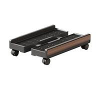 Support De Tour D'ordinateur - Chariot En Acier Inoxydable PP | CPU Mobile Réglable En Hauteur Avec Roues De Freinage Et Étagère De Rangement | Conçu Pour Soutenir Le Bureau À La Maison Organ