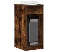 vidaXL Support de tour d'ordinateur avec tiroir Chêne fumé 35x45x77 cm
