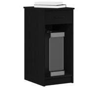vidaXL Support de tour d'ordinateur avec tiroir 35 x 45 x 77 cm Noir