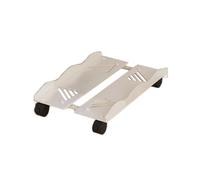 Support de tour d'ordinateur mobile, largeur réglable, avec roulettes verrouillables, s'applique au bureau, à la chambre à coucher, au café Internet, adapté à la plupart des boîtiers de jeu sur PC(Whi
