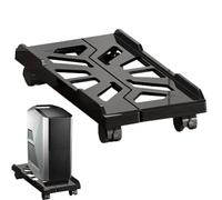 Support de tour d'ordinateur - Support à roulettes sous le bureau - Support pour ordinateur - Support d'hôte réglable avec support de ventilation sur roues motrices - Accessoire de jeu pour une