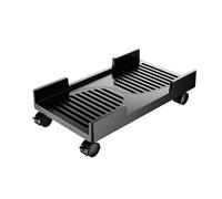 Support de tour d'ordinateur, support de processeur roulant avec roues verrouillables à 360°, plateau de bureau en métal, charge maximale de 29,9 kg, pour tapis de sol et sous le bureau