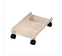 Support de tour PC en métal sous le bureau avec roulettes verrouillables, support de PC de jeu, support de PC au sol, convient à la plupart des supports de CPU PC de jeu (blanc)