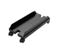 Support de tour pour PC de bureau, support roulant réglable avec roulettes verrouillables, support pour PC de jeu, noir/blanc (noir)