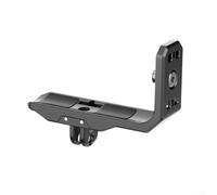 Support de tournage horizontal en alliage d'aluminium pour Insta360 X4/pour X5 | Support croisé compact avec ports de griffe de 1/4" pour photographie de sports de plein air | Noir