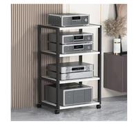 Support de tourne-disque réglable à 4 niveaux pour système stéréo domestique avec étagères