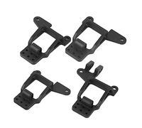 Support de Tours D'amortisseurs Avant et Arrière Réglables pour Voiture -4 RC, Support D'amortisseur en Alliage D'aluminium Léger 4 Pièces pour Chenille 1/10 RC (Black)