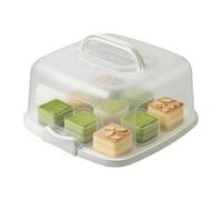 Support de transport pour gâteau - 30,5 x 30,5 x 15,2 x 15,7 cm - Boîte de rangement alimentaire réutilisable de 25,4 cm - Cupcakes portables avec couvercle et poignée - Pour gâteaux, muffins