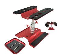 Support de travail de voiture RC poste de travail de réparation en aluminium 360 degrés de rotation ascenseur inférieur avec plateau à vis pour 1/8, 1/10, 1/12, 1/16 échelle RC voiture camion Buggy