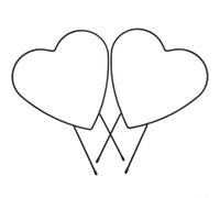 Support de treillis de jardin en forme de cœur rond pour maintenir les tomates, les poivrons, les aubergines et les variétés de fleurs hautes (en forme de cœur)