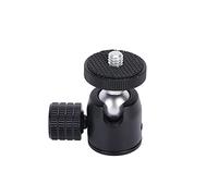 Support de trépied à Mini rotule |Adaptateur à vis et Sabot 1/4 Pouces pour Appareil Photo Reflex numérique/éclairage annulaire/Smartphone |Rotule compacte en Alliage d'aluminium (Silver Ball)