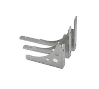 Support de trépied couleur argent, 2 pièces, for étagère murale, bibliothèque, montage compartiment, fixe(8 inch-2pcs)