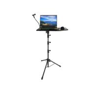 Support de trépied de Sol for Ordinateur Portable, avec Support Microphone, Plateau Souris, adapté à Une Utilisation en intérieur, au Bureau et en Streaming Direct