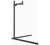 Support de trépied for écran de Sol - Support de Sol for écran de télévision, Moniteur d'ordinateur avec Support de Bras à Deux Sections, fixé au Sol, Cadre de Levage et de Rotation Mobile Universel,