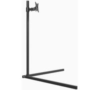Support de trépied for écran de Sol - Support de Sol for écran de télévision, Moniteur d'ordinateur avec Support de Bras à Deux Sections, fixé au Sol, Cadre de Levage et de Rotation Mobile Universel,