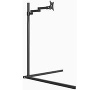 Support de trépied for écran de Sol - Support de Sol for écran de télévision, Moniteur d'ordinateur avec Support de Bras à Deux Sections, fixé au Sol, Cadre de Levage et de Rotation Mobile Universel,