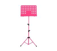 Support de trépied pliable for partition de guitare en alliage d'aluminium avec sac de transport for violon, piano, guitare pour Bureau(Type B Pink)